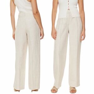 Aritzia Wilfred The Effortless Pant Linen Wide Leg Women's Size 14 Short